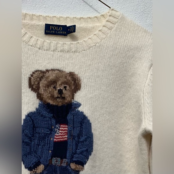 Polo Ralph Lauren - Women’s Natural Teddy Bear Intarsia Jumper - Picture 7 of 7